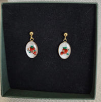 Boucles d'oreilles fraises des bois