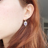 Boucles d'oreilles noeuds parmes
