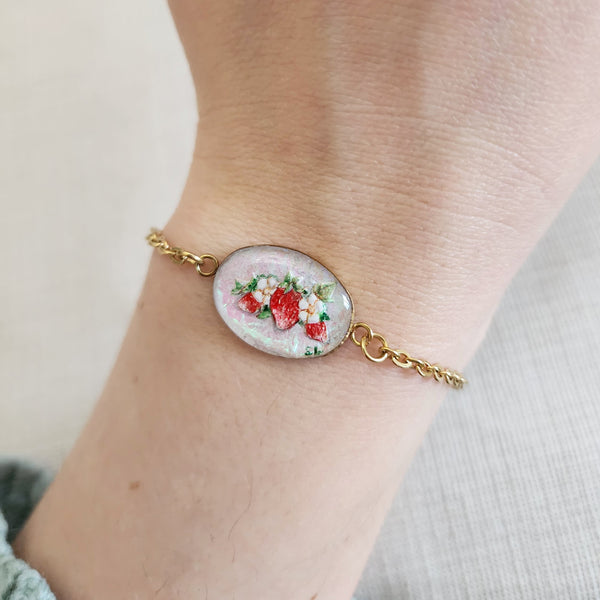 Bracelet fraises des bois