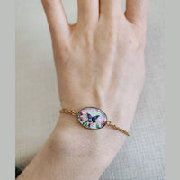 Bracelet papillon aux fleurs