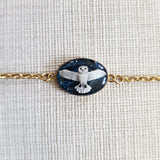 Bracelet Chouette Hedwig sur fond de nuit étoilée