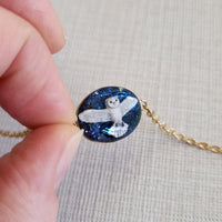 Bracelet Chouette Hedwig sur fond de nuit étoilée