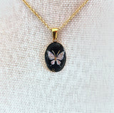 Papillon nacré de nuit gold